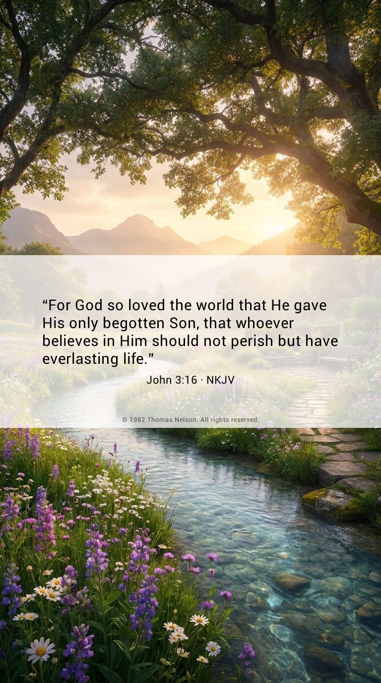 NKJV John 3:16 Verse Art